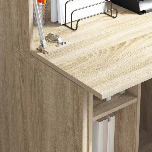 Asztal polcokkal sonoma tölgy 71.5 x 31.5 x 106.5 cm Faanyag