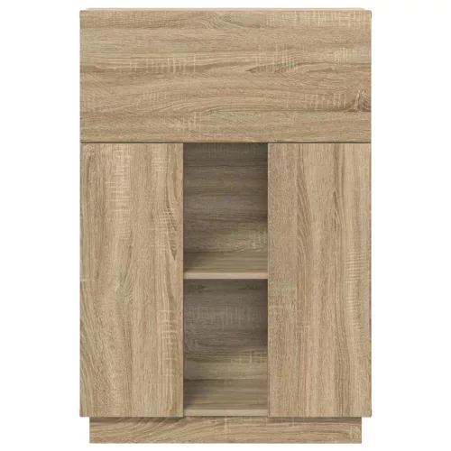 Asztal polcokkal sonoma tölgy 71.5 x 31.5 x 106.5 cm Faanyag