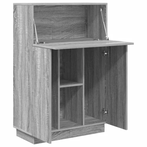 Asztal polcokkal ajtóval Szürke 71.5 x 31.5 x 106.5 cm Faanyag