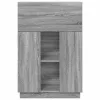 Asztal polcokkal ajtóval Szürke 71.5 x 31.5 x 106.5 cm Faanyag