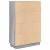 Asztal polcokkal ajtóval Szürke 71.5 x 31.5 x 106.5 cm Faanyag