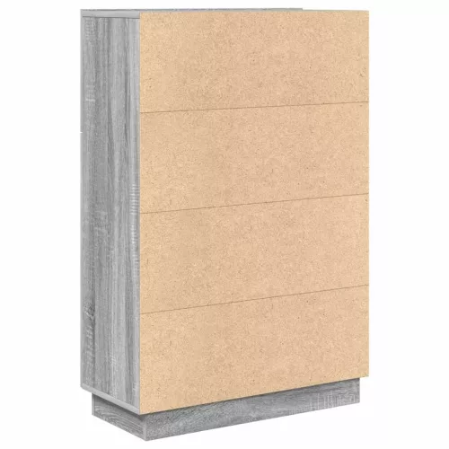 Asztal polcokkal ajtóval Szürke 71.5 x 31.5 x 106.5 cm Faanyag
