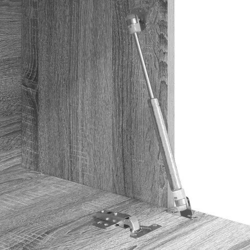 Asztal polcokkal ajtóval Szürke 71.5 x 31.5 x 106.5 cm Faanyag