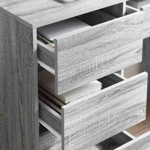 Asztal fiókkal Szürke Sonoma 90 x 37,5 x 75 cm Faanyag