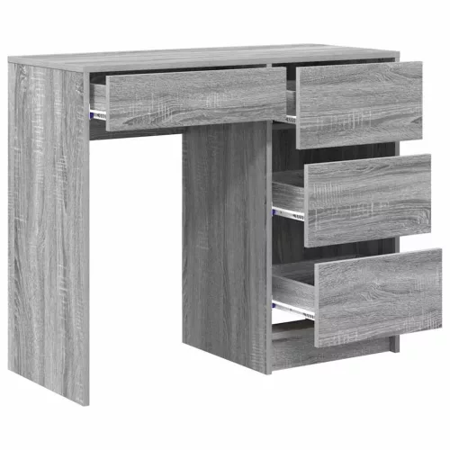 Asztal fiókkal Szürke Sonoma 90 x 37,5 x 75 cm Faanyag