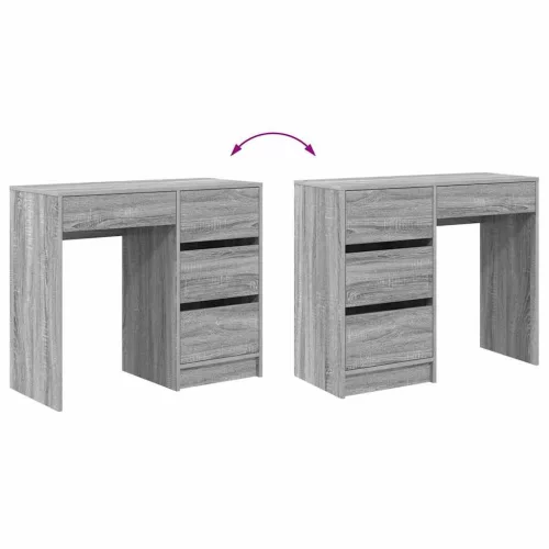 Asztal fiókkal Szürke Sonoma 90 x 37,5 x 75 cm Faanyag