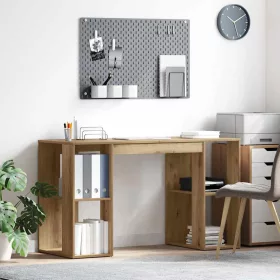   Íróasztal tárolóval kézműves tölgy 130 x 50.5 x 75 cm Faanyag