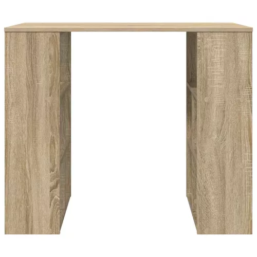 Asztal polcokkal tárolóval sonoma tölgy 90 x 50 x 75 cm Faanyag
