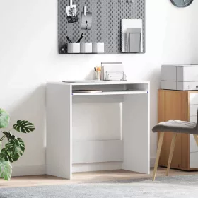   Asztal polcokkal tárolóval Fehér 77.5 x 43 x 79 cm Faanyag
