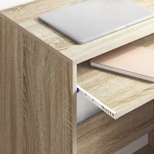 Asztal polcokkal sonoma tölgy 77.5 x 43 x 79 cm Faanyag