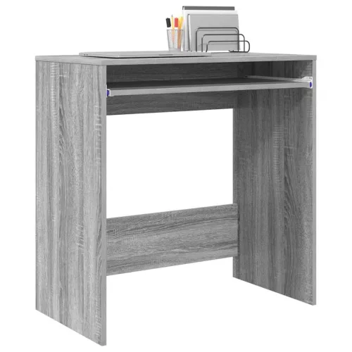 Asztal polcokkal tárolóval Szürke 77.5 x 43 x 79 cm Faanyag