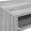 Asztal polcokkal tárolóval Szürke 77.5 x 43 x 79 cm Faanyag