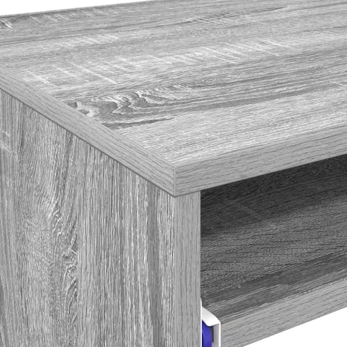 Asztal polcokkal tárolóval Szürke 77.5 x 43 x 79 cm Faanyag