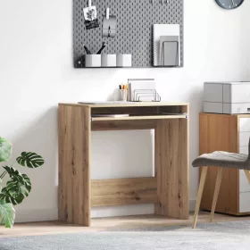 Asztal polcokkal kézműves tölgy 77.5 x 43 x 79 cm Faanyag