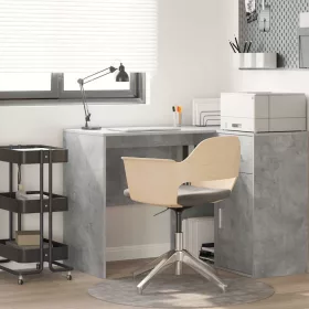 Íróasztal polcokkal Beton szürke 102 x 50 x 75 cm Faanyag