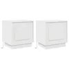 Éjjeliszekrény tartalmaz 2 pcs Fehér 44 x 34.5 x 45 cm Faanyag