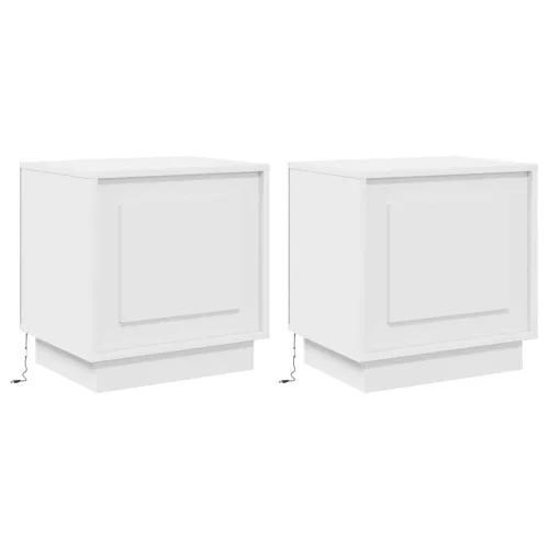 Éjjeliszekrény tartalmaz 2 pcs Fehér 44 x 34.5 x 45 cm Faanyag