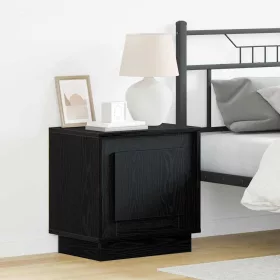   Éjjeliszekrény tartalmaz 2 pcs Fekete 44 x 34.5 x 45 cm Faanyag