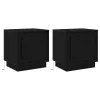 Éjjeliszekrény tartalmaz 2 pcs Fekete 44 x 34.5 x 45 cm Faanyag