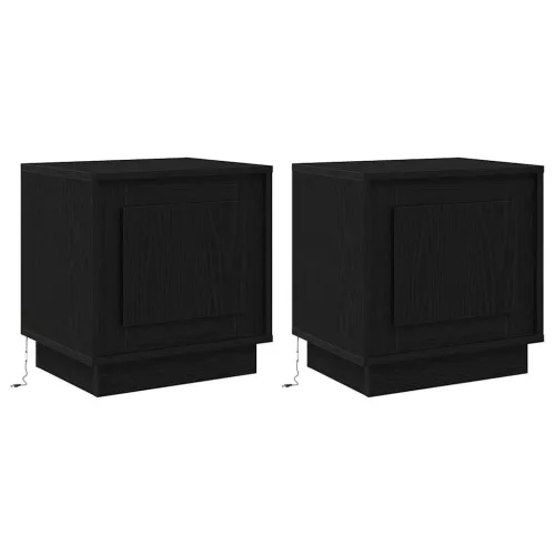 Éjjeliszekrény tartalmaz 2 pcs Fekete 44 x 34.5 x 45 cm Faanyag