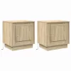 Éjjeliszekrény 2 pcs sonoma tölgy 44 x 34.5 x 45 cm Faanyag
