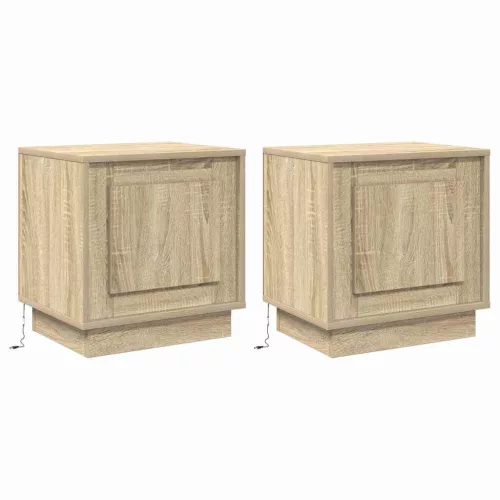 Éjjeliszekrény 2 pcs sonoma tölgy 44 x 34.5 x 45 cm Faanyag