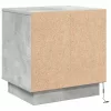 Éjjeliszekrény tartalmaz Beton szürke 44 x 34.5 x 45 cm Faanyag