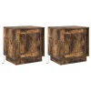 Éjjeliszekrény 2 pcs Füstölt tölgy 44 x 34.5 x 45 cm Faanyag