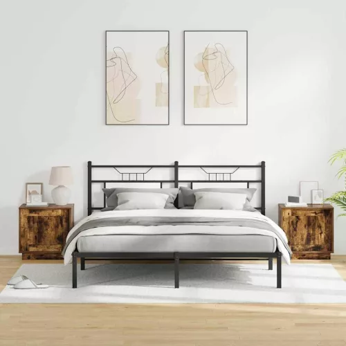 Éjjeliszekrény 2 pcs Füstölt tölgy 44 x 34.5 x 45 cm Faanyag