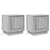 Éjjeliszekrény tartalmaz 2 pcs Szürke 44 x 34.5 x 45 cm Faanyag