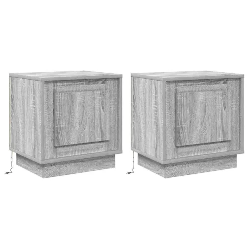 Éjjeliszekrény tartalmaz 2 pcs Szürke 44 x 34.5 x 45 cm Faanyag