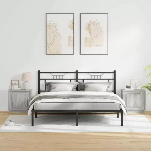 Éjjeliszekrény tartalmaz 2 pcs Szürke 44 x 34.5 x 45 cm Faanyag