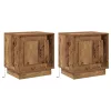 Éjjeliszekrény 2 pcs Régi fa 44 x 34.5 x 45 cm Faanyag