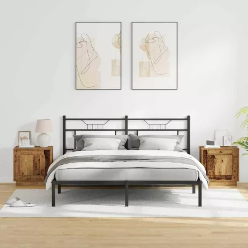 Éjjeliszekrény 2 pcs Régi fa 44 x 34.5 x 45 cm Faanyag