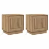 Éjjeliszekrény 2 pcs kézműves tölgy 44 x 34.5 x 45 cm Faanyag