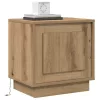 Éjjeliszekrény 2 pcs kézműves tölgy 44 x 34.5 x 45 cm Faanyag