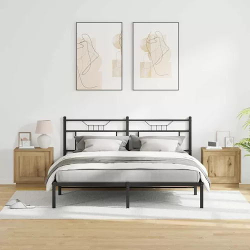 Éjjeliszekrény 2 pcs kézműves tölgy 44 x 34.5 x 45 cm Faanyag