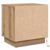 Éjjeliszekrény 2 pcs kézműves tölgy 44 x 34.5 x 45 cm Faanyag