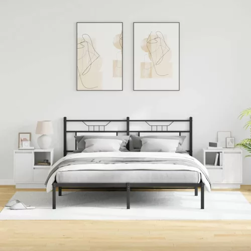 Éjjeliszekrény fiókkal 2 pcs Fehér 50 x 34.5 x 50 cm Faanyag