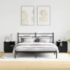 Éjjeliszekrény fiókkal 2 pcs Fekete 50 x 34.5 x 50 cm Faanyag
