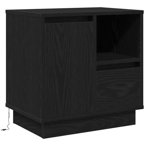 Éjjeliszekrény fiókkal 2 pcs Fekete 50 x 34.5 x 50 cm Faanyag