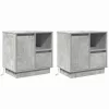 Éjjeliszekrény 2 pcs Beton szürke 50 x 34.5 x 50 cm Faanyag