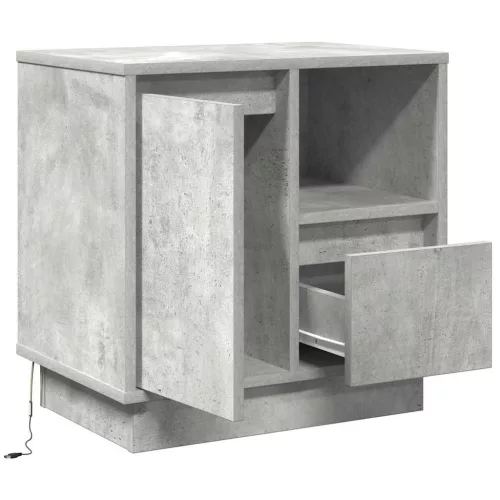 Éjjeliszekrény 2 pcs Beton szürke 50 x 34.5 x 50 cm Faanyag