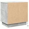 Éjjeliszekrény 2 pcs Beton szürke 50 x 34.5 x 50 cm Faanyag