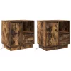 Éjjeliszekrény 2 pcs Füstölt tölgy 50 x 34.5 x 50 cm Faanyag