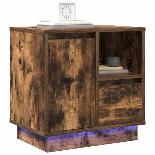 Éjjeliszekrény 2 pcs Füstölt tölgy 50 x 34.5 x 50 cm Faanyag