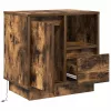 Éjjeliszekrény 2 pcs Füstölt tölgy 50 x 34.5 x 50 cm Faanyag
