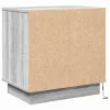 Éjjeliszekrény fiókkal Szürke 50 x 34.5 x 50 cm Faanyag