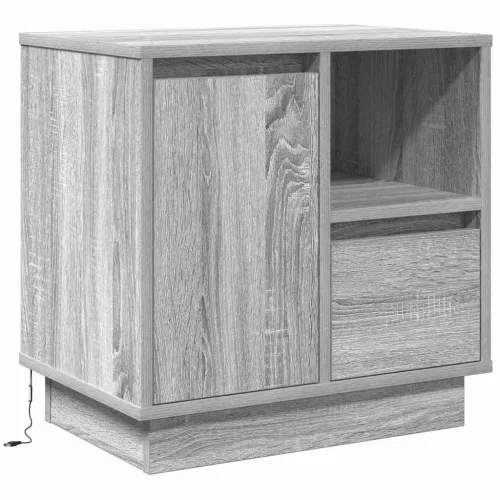 Éjjeliszekrény fiókkal 2 pcs Szürke 50 x 34.5 x 50 cm Faanyag