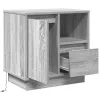 Éjjeliszekrény fiókkal 2 pcs Szürke 50 x 34.5 x 50 cm Faanyag